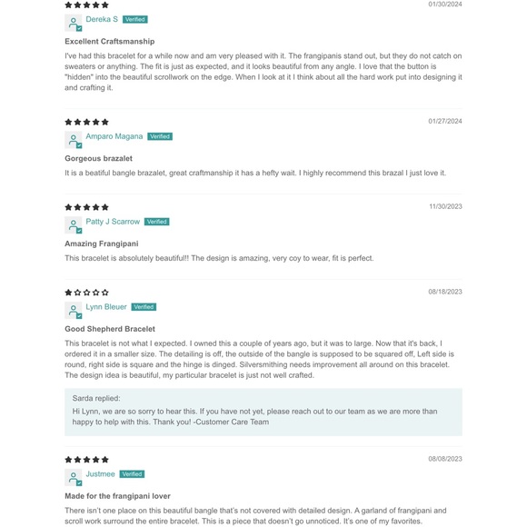 STERLING SILVER FRANGIPANI & FILIGREE “GOOD SHEPHERD II” OVAL BANGLE BRACELET™ - Picture 5 of 7